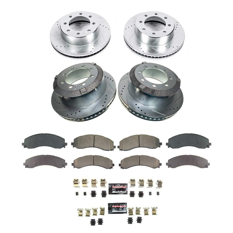 PowerStop | Z23 Daily Driver Carbon-Fiber Ceramic Brake Pad and Drilled/Slotted Rotor Kit - Avant & Arrière