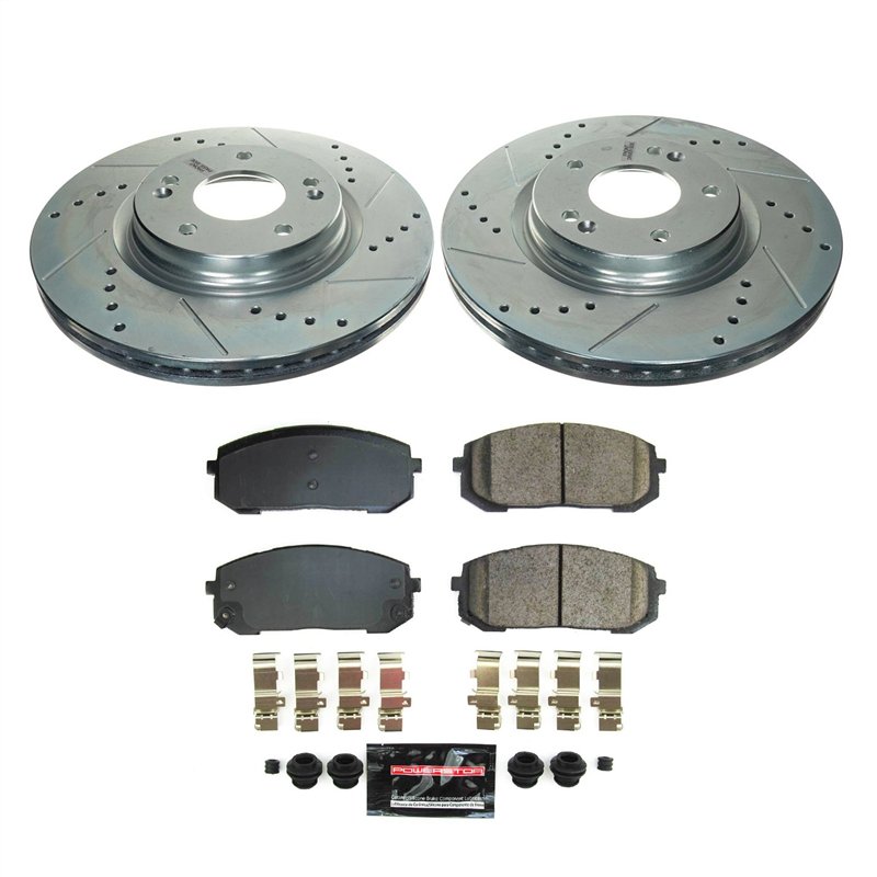 PowerStop | Z23 Daily Driver Carbon-Fiber Ceramic Brake Pad and Drilled/Slotted Rotor Kit - Avant