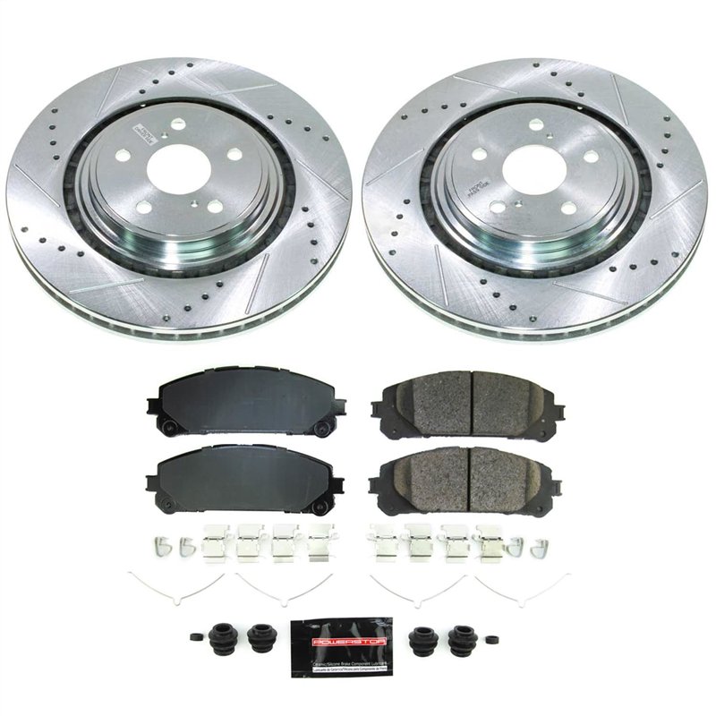 PowerStop | Z23 Daily Driver Carbon-Fiber Ceramic Brake Pad and Drilled/Slotted Rotor Kit - Avant