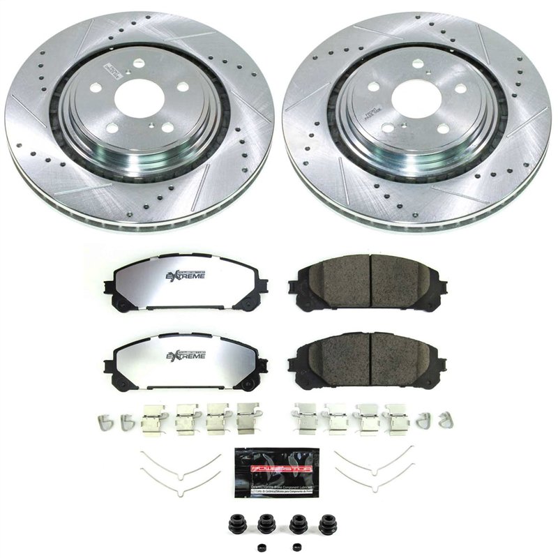PowerStop | Z36 Truck and SUV Carbon-Fiber Ceramic Brake Pad and Drilled/Slotted Rotor Kit - Avant