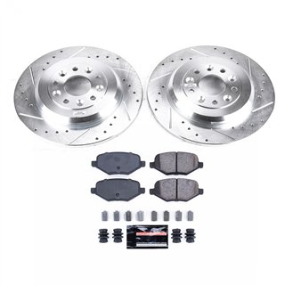 PowerStop | Z23 Daily Driver Carbon-Fiber Ceramic Brake Pad and Drilled/Slotted Rotor Kit - Arrière - MKT / MKX 2015-2019