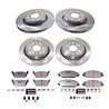 PowerStop | Z36 Truck and SUV Carbon-Fiber Ceramic Brake Pad and Drilled/Slotted Rotor Kit - Front and Rear