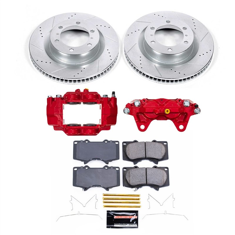 PowerStop | Z23 Daily Driver Carbon-Fiber Ceramic Pads Drilled/Slotted Rotor/Caliper Kit - Front