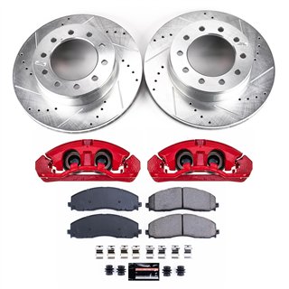 PowerStop | Z23 Daily Driver Carbon-Fiber Ceramic Pads Drilled/Slotted Rotor/Caliper Kit - Avant - F-350 6.2L / 6.7L 2016
