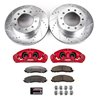 PowerStop | Z36 Truck and SUV Ceramic Brake Pad; Drilled/Slotted Rotor; and Caliper Kit - Front - F-350 6.2L / 6.7L 2016