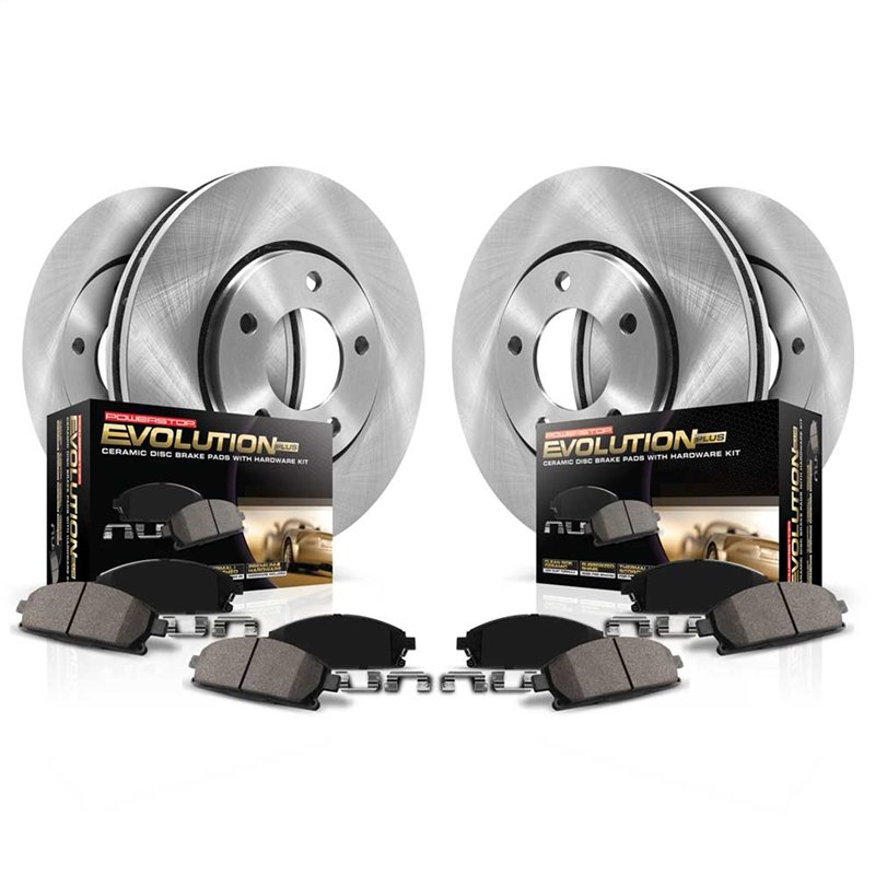 PowerStop | OE Stock Replacement Low-Dust Ceramic Brake Pad and Rotor Kit - Avant & Arrière