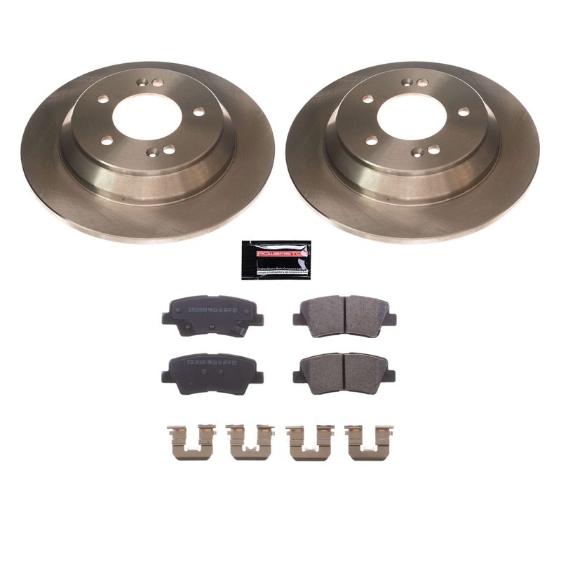 PowerStop | OE Stock Replacement Low-Dust Ceramic Brake Pad and Rotor Kit - Rear - Soul 1.6T 2020-2021