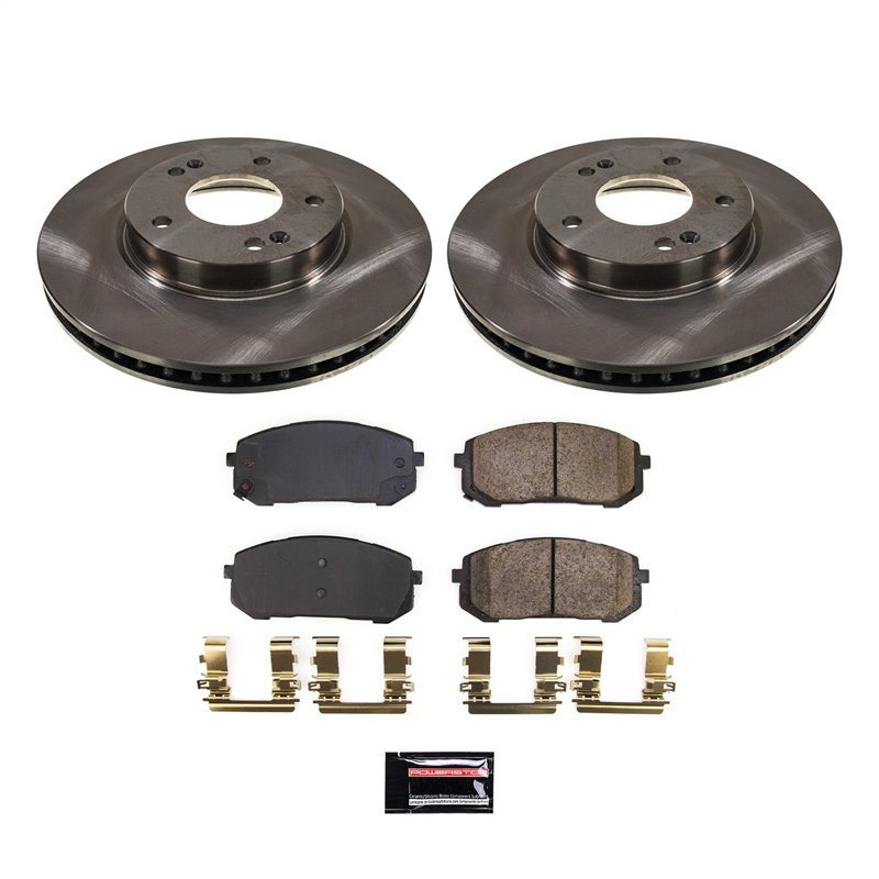PowerStop | OE Stock Replacement Low-Dust Ceramic Brake Pad and Rotor Kit - Avant - Elantra 1.6L / 2.0L 2021-2023