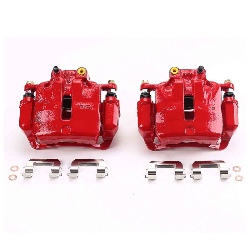 PowerStop | Red Powder Coated Calipers - Front - LaCrosse / Malibu / Malibu Limited 2015-2016