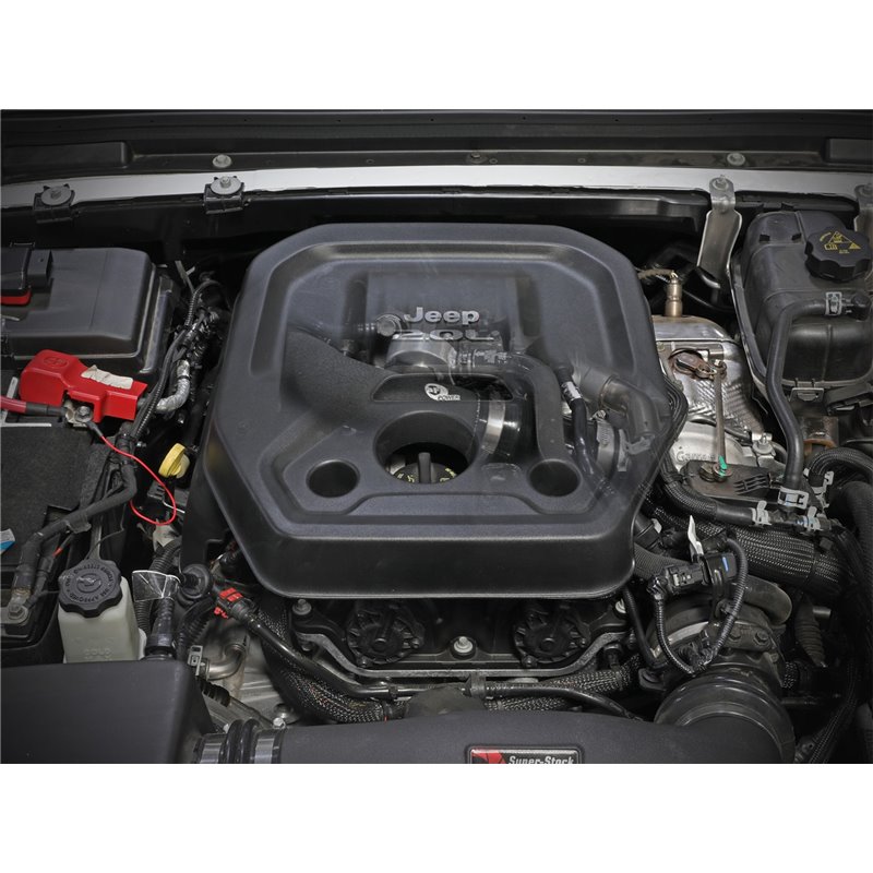 aFe Power | BladeRunner 2-1/2in Aluminum Hot Charge Pipe Black - Wrangler (JL) Unlimited 2.0T 2018-2021
