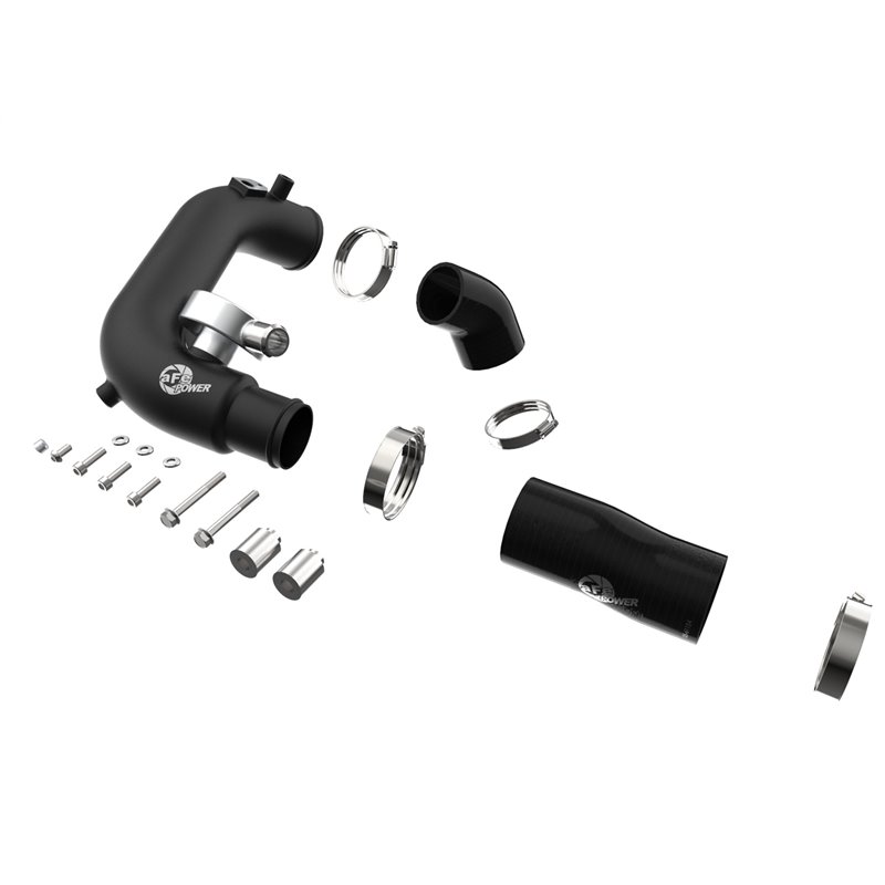 aFe Power | BladeRunner 2-1/2in Aluminum Hot Charge Pipe Black - Wrangler (JL) Unlimited 2.0T 2018-2021