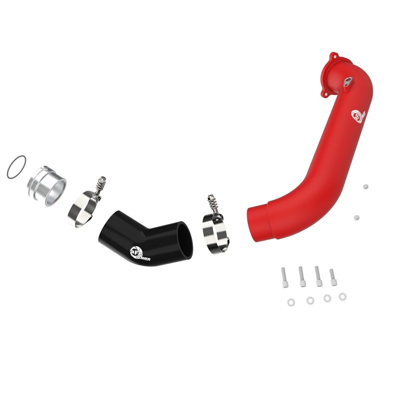 aFe Power | BladeRunner 2-3/4 IN Aluminum Hot Charge Pipe Red - GR Supra 2.0T 2021-2022 aFe POWER Turbocharger Pipes & Couplers