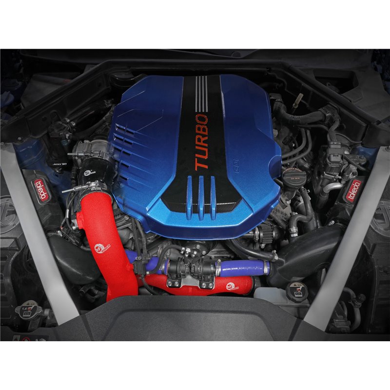 aFe Power | BladeRunner 3 IN Aluminum Hot and Cold Charge Pipe Kit Red - Stinger 3.3T 2018-2023 aFe POWER Turbocharger Pipes ...