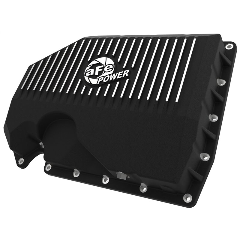 aFe Power | Pro Series Engine Oil Pan Black w/Machined Fins - Audi / Volkswagen 2.0T / 1.8T 2005-2022