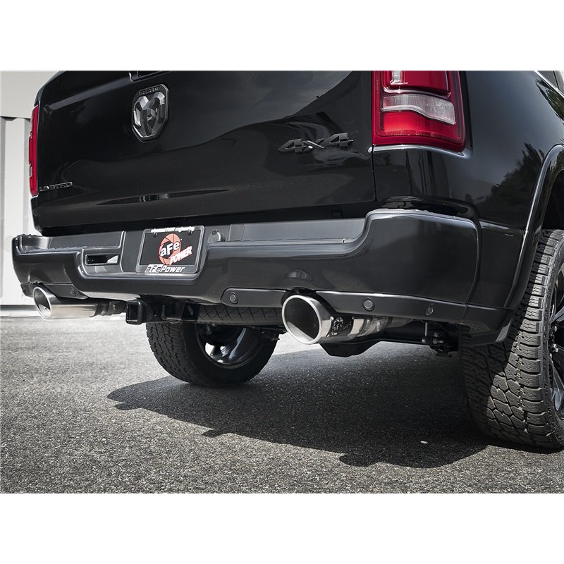 aFe Power | Gemini XV 3 IN 304 Stainless Steel Cat-Back Exhaust System w/Cut-Out Polished - Ram 1500 5.7L 2019-2023 aFe POWER...