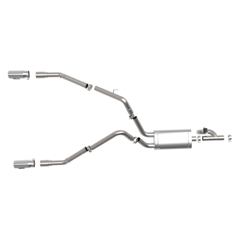 aFe Power | Gemini XV 3 IN 304 Stainless Steel Cat-Back Exhaust System w/Cut-Out Polished - Ram 1500 / Classic 5.7L 2009-2023...