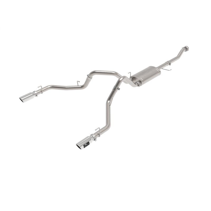 aFe Power | Vulcan Series 3 IN 304 Stainless Steel Cat-Back Exhaust System w/Polished Tip - F-150 2.7T / 3.5T 2021-2023 aFe P...