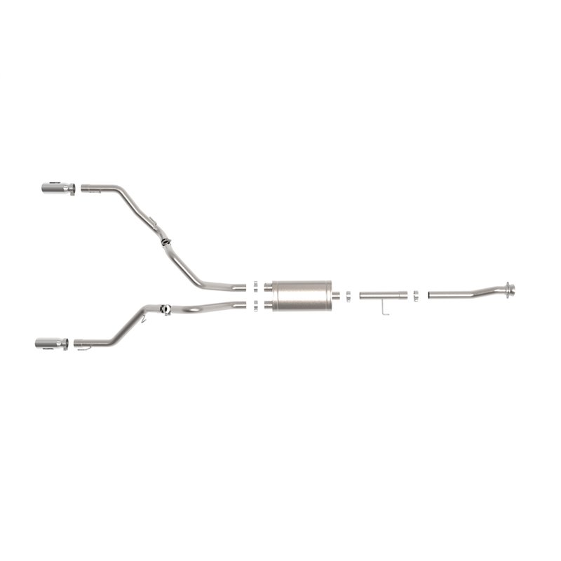 aFe Power | Vulcan Series 3 IN 304 Stainless Steel Cat-Back Exhaust System w/Polished Tip - F-150 2.7T / 3.5T 2021-2023 aFe P...