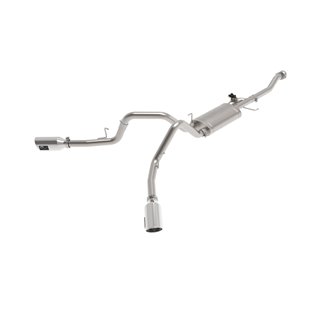 aFe Power | Gemini XV 3 IN 304 Stainless Steel Cat-Back Exhaust System w/Cut-Out Polished - F-150 2.7T / 3.5T 2021-2023 aFe P...