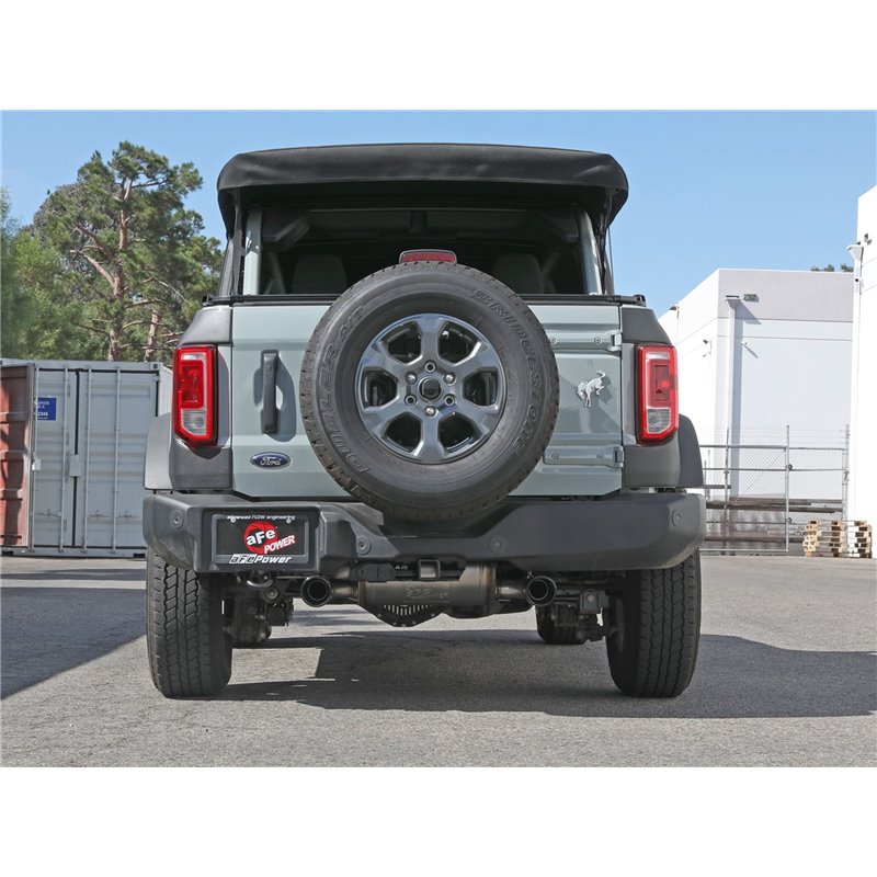 aFe Power | Vulcan Series 3 IN to 2-1/2 IN Stainless Steel Axle-Back Exhaust System Black - Bronco 2.3T / 2.7T 2021-2023 aFe ...