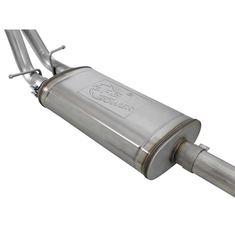 aFe Power | Gemini XV 3 IN 304 Stainless Steel Cat-Back Exhaust System w/Cut-Out Black - Silverado / Sierra 1500 / Limited 5....