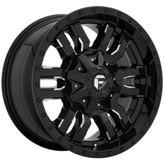 Fuel Off-Road | D595 22x10.0 ET-18 - GLOSS BLACK MILLED