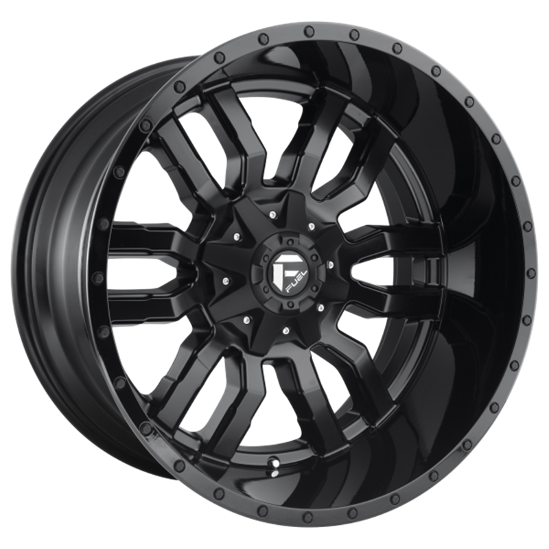 Fuel Off-Road | D596 17x9.0 ET-12 - MATTE BLACK GLOSS BLACK LIP