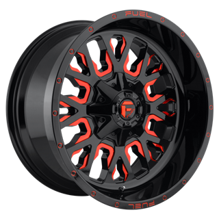 Fuel Off-Road | D612 18x9.0 ET-12 - GLOSS BLACK RED TINTED CLEAR