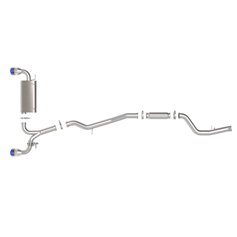 aFe Power | Takeda 3in / 2-1/2in 304 SS Cat-Back w/Blue Tip - GR Supra 2.0T 2021-2022