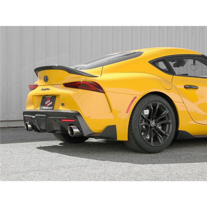 aFe Power | Takeda 3 IN to 2-1/2 IN 304 Stainless Steel Cat-Back Exhaust System w/Polish Tip - GR Supra 2.0T 2021-2023 aFe PO...
