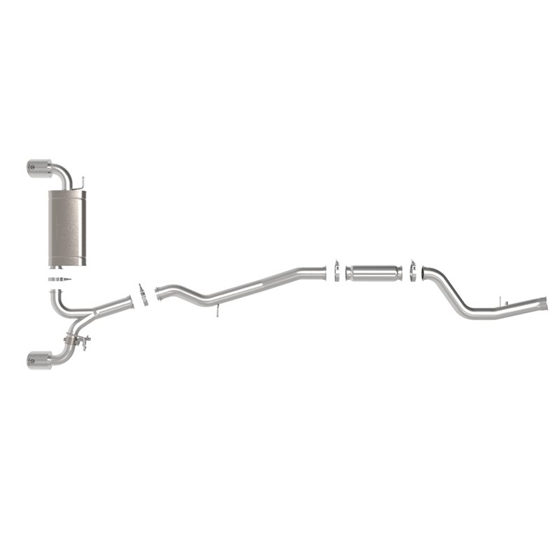 aFe Power | Takeda 3 IN to 2-1/2 IN 304 Stainless Steel Cat-Back Exhaust System w/Polish Tip - GR Supra 2.0T 2021-2023 aFe PO...