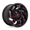 Fuel Off-Road | D755 18x9.0 ET1 - GLOSS BLACK MILLED WITH RED TINT