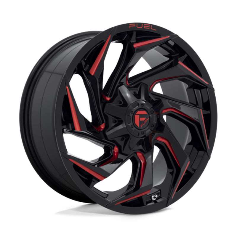 Fuel Off-Road | D755 20x9.0 ET20 - GLOSS BLACK MILLED WITH RED TINT