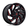 Fuel Off-Road | D755 20x9.0 ET20 - GLOSS BLACK MILLED WITH RED TINT