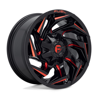Fuel Off-Road | D755 20x9.0 ET8 - GLOSS BLACK MILLED WITH RED TINT