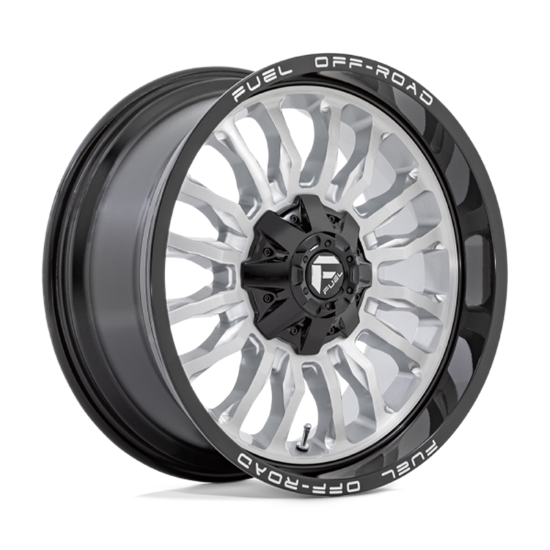 Fuel Off-Road | D798 20x10.0 ET-18 - SILVER BRUSHED FACE WITH MILLED BLACK LIP