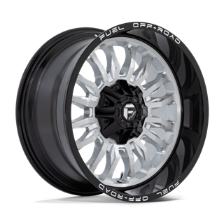 Fuel Off-Road | D798 20x10.0 ET-18 - SILVER BRUSHED FACE WITH MILLED BLACK LIP