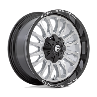 Fuel Off-Road | D798 20x9.0 ET1 - SILVER BRUSHED FACE WITH MILLED BLACK LIP