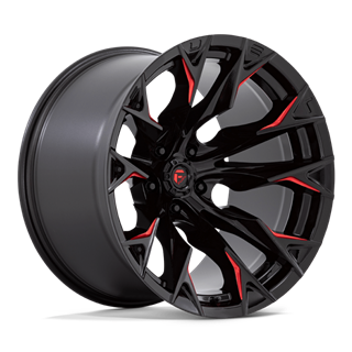 Fuel Off-Road | D823 20x12.0 ET-44 - GLOSS BLACK MILLED WITH CANDY RED