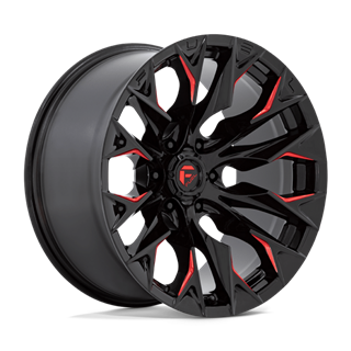 Fuel Off-Road | D823 20x9.0 ET1 - GLOSS BLACK MILLED WITH CANDY RED