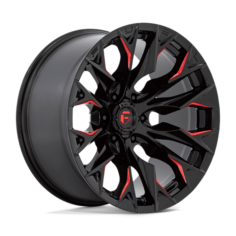 Fuel Off-Road | D823 20x9.0 ET1 - GLOSS BLACK MILLED WITH CANDY RED