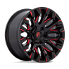 Fuel Off-Road | D829 18x9.0 ET1 - GLOSS BLACK MILLED RED TINT