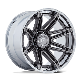 Fuel Off-Road | FC401 24x12.0 ET-44 - PLATINUM WITH CHROME LIP