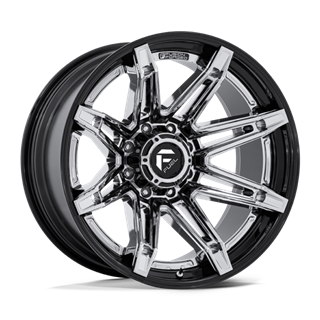 Fuel Off-Road | FC401 20x10.0 ET-18 - CHROME WITH GLOSS BLACK LIP
