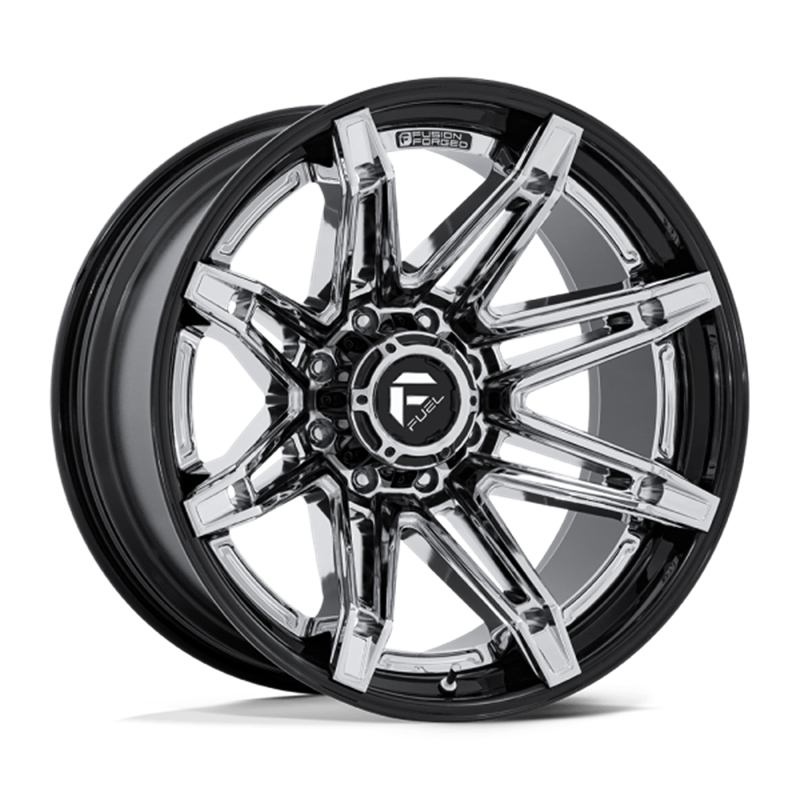 Fuel Off-Road | FC401 20x10.0 ET-18 - CHROME WITH GLOSS BLACK LIP