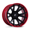 Fuel Off-Road | FC402 20x9.0 ET1 - MATTE BLACK WITH CANDY RED LIP