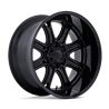 Fuel Off-Road | FC853 20x10.0 ET-18 - MATTE BLACK WITH GLOSS BLACK LIP