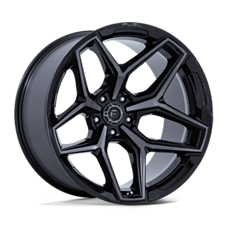 Fuel Off-Road | FC854 20x10.0 ET-18 - GLOSS BLACK BRUSHED FACE WITH GRAY TINT