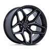 Fuel Off-Road | FC854 20x10.0 ET-18 - GLOSS BLACK BRUSHED FACE WITH GRAY TINT