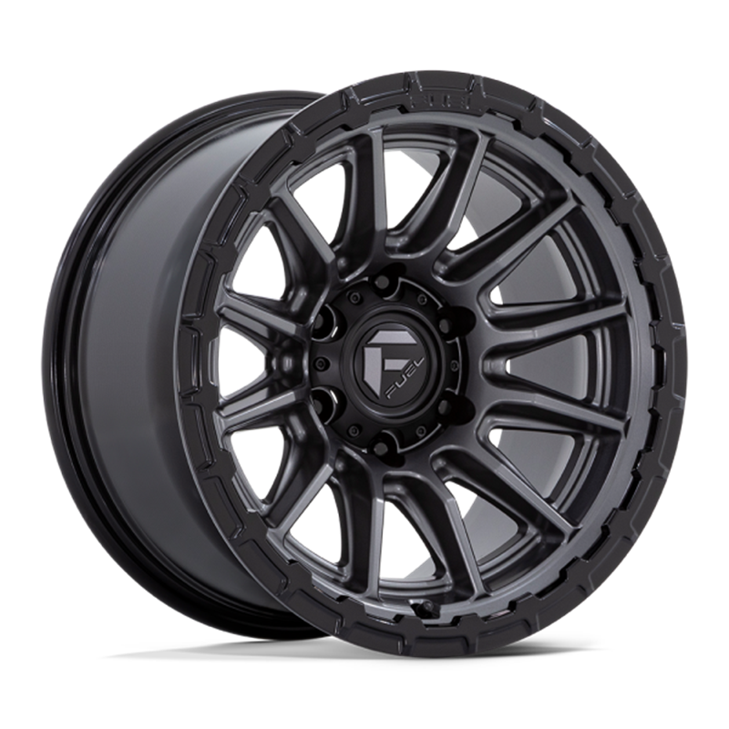 Fuel Off-Road | FC866 20x10.0 ET-18 - MATTE GUNMETAL W/ GLOSS BLACK LIP